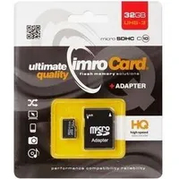 Imro atmiņas karte 32Gb microSDHC cl. 10 Uhs-3  adapteris Microsd10/32Gadpuhs-3