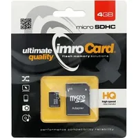 Imro atmiņas karte 4Gb microSDHC cl. 10  adapteris Microsd10/4G Adp