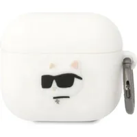 Karl Lagerfeld 3D Logo Nft Choupette Head Silicone Case for Airpods 3 White Kla3Runchh