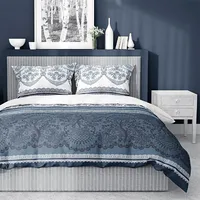 Kokvilnas gultas veļa 160X200 mežģīnes 3416 Glamour tumši zila kokvilna 1 2331087