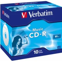 Matricas Cd-R Audio Verbatim 80Min Music 10 Pack Jewel 43365V