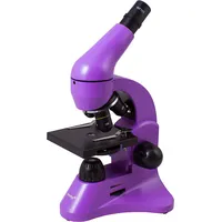 Mikroskops ar Eksperimentālo Komplektu K50 Levenhuk Rainbow 50L Violētā krāsā 40X - 800X Art651598