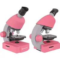 Mikroskops Bresser Juniors 40X-640X Rozā ar eksperimenta komplektu, Art1064102