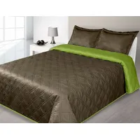 Nova divpusējs gultas pārklājs 170X210  spilvendrāna 50X70 - 1 gab., brūns zaļš 990309