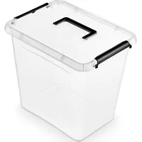 Orplast Pojemnik do przechowywania Simple box, 30L, z rączką, transparentny Or0007