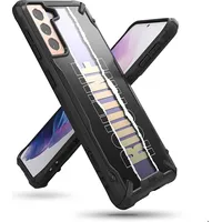 Ringke Fusion X Design durable Pc Case with Tpu Bumper for Samsung Galaxy S21 5G Plus black Routine Xdsg0054