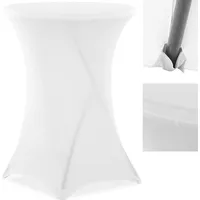 Royal Catering Universāls elastīgs pārvalks bāra galdam diam. 80Cm balts 10012111