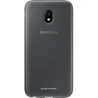 Samsung Ef-Aj330Tbegww Oriģināls Silikona Maks priekš J330 Galaxy J3 2017 Caurspīdīgs - Melns Eu Blister
