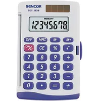 Sencor Sec 263 8 Kalkulators, zīmju ekrāns 263/8
