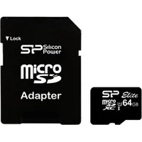 Silicon Power 64Gb  Micro Sdxc Uhs-I Sdr 50 mode Class 10 with Sd adapter Sp064Gbstxbu1V10Sp