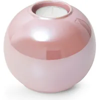 Simona 1 keramikas svečturis 12X12X11 rozā ar pērļu spīdumu 02 392109