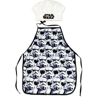 Star Wars virtuves komplekts priekšauts šefpavāra cepure 5250 balta melna Sw-A-Cookset-09