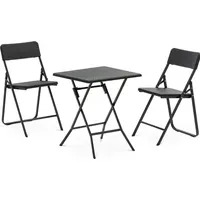 Uniprodo Balkona mēbeles, saliekams galds un 2 krēsli - komplekts 10250739