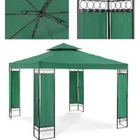 Uniprodo Dārza paviljona lapene saliekamā telts 3 x 2,6 m zaļa 10250043
