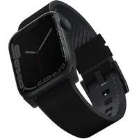 Uniq pasek Straden Apple Watch Series 1 2 3 4 5 6 7 8 Se Se2 Ultra 42 44 45Mm. Leather Hybrid Strap czarny black Uniq-45Mm-Strablk