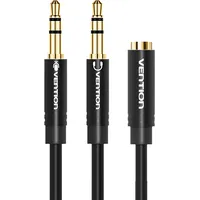 Vention 2X 3.5Mm Audio Cable 0.3M Bbuby Black