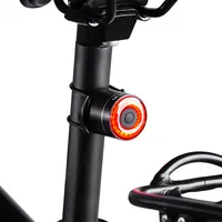 Wozinsky Led Usb-C aizmugurējais velosipēda lukturis, sarkans Stop sensors, melns 5907769308390