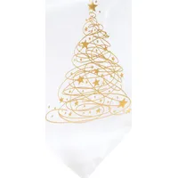 Ziemassvētku galdauts 85X85 Carol baltā zelta eglīte 1162529