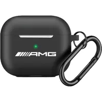 Amg Amap2Rbk Airpods Pro 2 cover czarny black Silicone White Logo