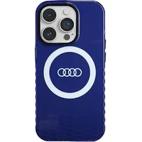 Audi Iml Big Logo Magsafe Case iPhone 14 Pro 6.1 niebieski navy blue hardcase Au-Imlmip14P-Q5 D2-Be Au-Imlmip14P-Q5/D2-Be