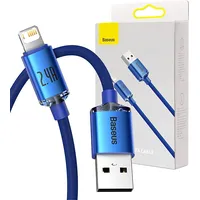 Baseus Crystal cable Usb to Lightning, 2.4A, 2M Blue Cajy000103