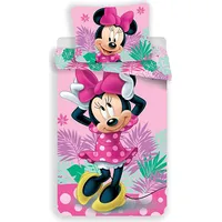 Bērnu gultas veļa 140X200 Mini Minnie Mouse 8408 rozā palmu spilvendrāna 70X90 5300391