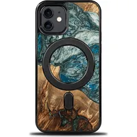 Bewood Wood and Resin Case for iPhone 12 Pro Magsafe Unique Planet Earth - Blue-Green Bwd12138-0