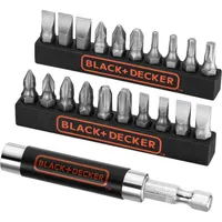 BlackDecker 21 uzgaļu komplekts  magnētiskais adapteris 1/4 A7074-Xj