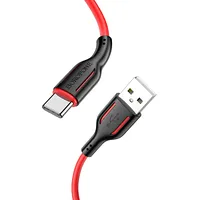 Borofone Cable Bx63 Charming - Usb to Type C 3A 1 metre black-red Kabav0999