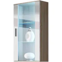 Cama Meble hanging display cabinet Soho sonoma oak/white gloss Sohowits2 Ds/Bi