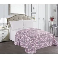 Decoking Dekoratīvais gultas pārklājs 170X210 Vivian, balts, violets, amarants, abpusējs 5000018
