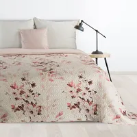 Dekoratīvais gultas pārklājs 220X240 Pulverveida ziedi balti pūderīgi rozā D91 422990