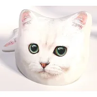 Dekoratīvs spilvens, mīksts kaķu kaķēns balts ar jaukām acīm B341 1501 110931