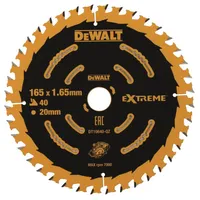 Dewalt-Akcesoria Extreme ripzāģis koka griešanai 165X20X1,65Mm, 24 zobi, Dewalt Dt10624-Qz