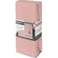 Džersija palags ar gumiju, mīksts, 90X200, rozā, 25 cm matracim 1521714