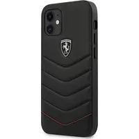 Ferrari case for iPhone 12 Mini 5,4 Fehquhcp12Sbk black hardcase Off Track Quilted