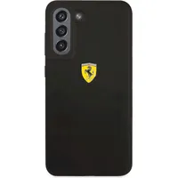 Ferrari Liquid Silicone Metal Logo Case for Samsung Galaxy S21 Fe 5G Black Fessihcs21Fbk