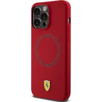 Ferrari Silicone Scuderia Magsafe Case for iPhone 15 Pro Max Red Fehmp15Xsbar