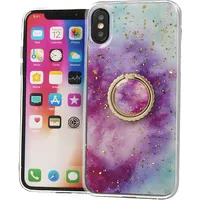 Fusion Marble Ring Back Case Silikona Aizsargapvalks Priekš Apple iPhone 11 Violets - Zils Fsn-Mr-Iph-11-Pu