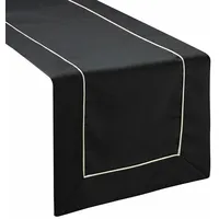 Galdauta galda celiņš 40X140 Karin melns ar zelta apdari kastītē 393666