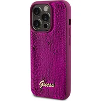 Guess Sequin Script Logo Case for iPhone 14 Pro Max Magenta Guhcp14Xpsfdgsf