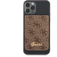 Guwms4Gtlbr Guess 4G Magnetic Cardslot Triangle Logo Brown