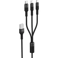 Havit cable 3In1 H691 Usb - Lightning  Usb-C microUSB 1,2 m 2,0A black