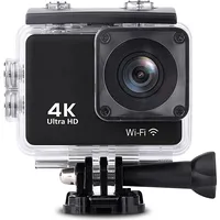 Hurtel Sporta kamera 4K Full Hd Wi-Fi 16Mpx ūdensizturīgs platleņķis  aksesuāri melni 5907769308574