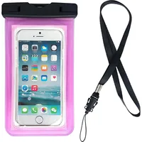 Hurtel Ūdensnecaurlaidīgs somiņas maciņš 6,7 collu telefonam ar rozā auklu 9145576244616