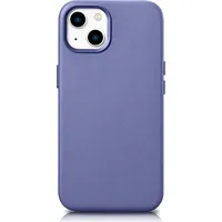 Icarer Dabīgās ādas maciņš iPhone 14 Magsafe Case Leather, gaiši violets vāciņš 6975092685210