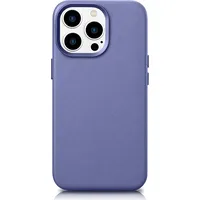 Icarer Dabīgās ādas vāciņš iPhone 14 Pro Magsafe Case Leather, gaiši violets 6975092685272