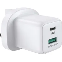 Joyroom wall travel charger Usb Type C  30W Power Delivery Quick Charge 4,5A Uk plug white L-Qp303