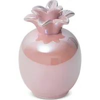 Keramikas figūriņa Simona 1 9X9X14 rozā ananāss ar pērļu spīdumu 02 392065