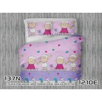 Kokvilnas gultas veļa 160X200 1210E Aitas rozā purpursarkana polka punkti balta 1949269